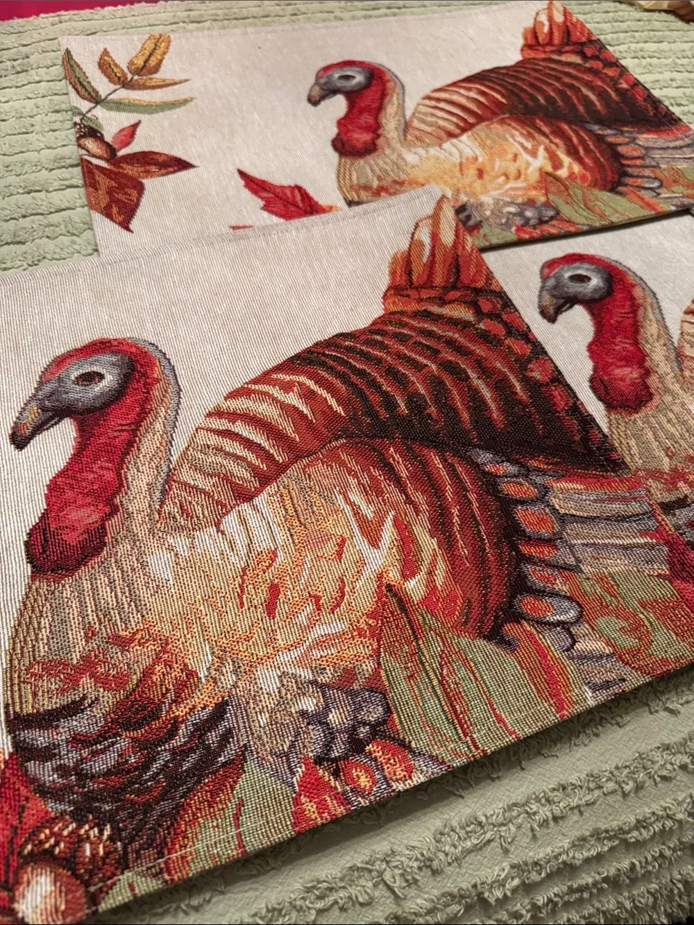 4 Turkey Table Placemats NWOT Never used Perfect Condition